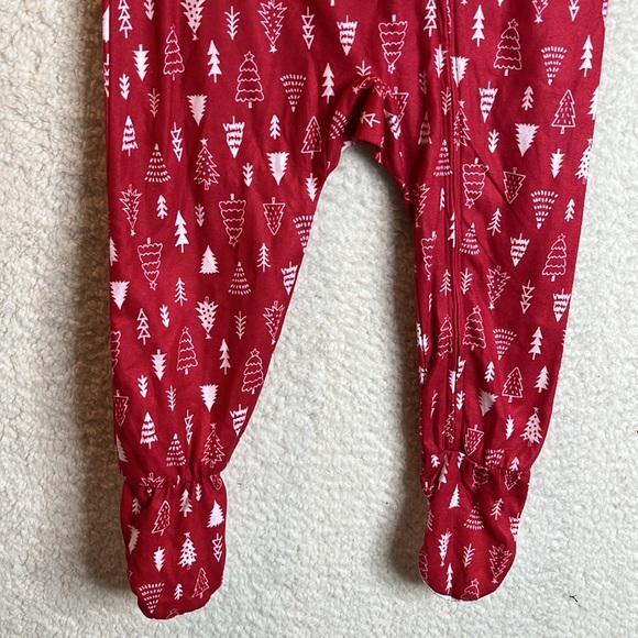 NWT Christmas Tree Pajama One Piece Kids Baby Childrens Flannel 24 Months - Picture 4 of 9
